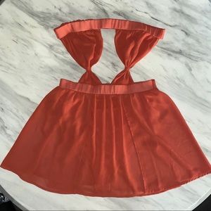 Naked Wardrobe Strapless Cutout Romper